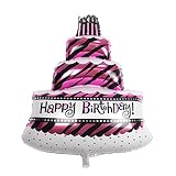 Zebratown誕生日ケーキホイルバルーンHappy誕生日パーティーデコレーション子供ベビーシャワーBallonsクラシックおもちゃ