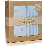 WeeSprout Organic Cotton Muslin 47-by-47-Inch Swaddle Blankets by WeeSprout