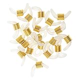 SONONIA メガネホルダーエンド　眼鏡チェーンエンド　ゴム製　金属コイル　クリア　約20個　　全2色 - 金