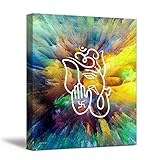 (25cm x 30cm, 1.25" Gallery Wrap) - Avercart Canvas Lord Ganesha/Shree Ganesh/Shri Ganpati on Canvas