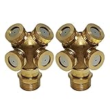 ゴシレ Gosear 2個 4-1 4 穴噴霧ノズル霧水スプレースプリンクラーパイプ継ぎ手水コネクタガーデニング農業