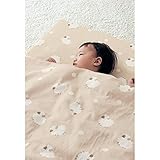 綿１００％ ２重ガーゼ ベビー布団 カバー ［日本製］ ヒツジ サイズ：ミニワンタッチシーツ