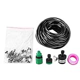 灌漑ホース ガーデン灌漑キット ドリップ散水 自動水やり 自動灌漑 ホースセットキット マイクロウォーター 灌漑システム ガーデン 温室植物 自動給水 10M 無毒 安全
