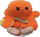 RUSRIVE 特大、巨大タコぬいぐるみ、大きなタコぬいぐるみ、アナログタコぬいぐるみ、タコ ぬいぐるみ 巨大 リバーシブル表情変化、ぬいぐるみ昼寝マット、タコぬいぐるみ両面、お店のお祝い人形、子供のプレゼント記念日プレゼント (オレンジと黄色,130cm)
