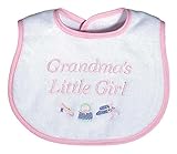 Raindrops Grandma's Little Girl Embroidered Bib, Pink by Raindrops [並行輸入品]
