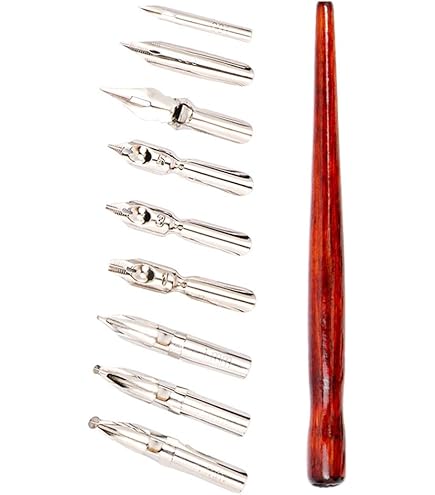 Amazon | 赤い羽の羽ペンとインクのセット - 11.4インチ アンティーク