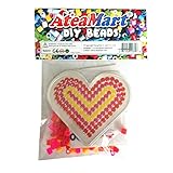 AteaMart DIYビーズ&ペグボード パック (キット内容:5mm-1パック200ピース+1個ヒューズビーズ ボード+アイロンペーパー) FORクリスマスギフト（レッド）並行輸入品