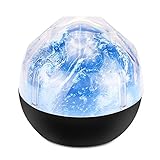 ONEVER Star Ocean誕生日LEDプロジェクターライトインドア回転3明るさ調節可能、地球diamond-shaped 4ライトモードLEDリラックスムードライトfor Kids Child