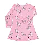 【Smafolk スマフォルク】Dress 鹿柄 カラー:ピンク p0000gyg ベビー 出産お祝い キッズ 子供服