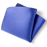 [スタイルイコール] (Style ポケットチーフ シルク メンズ 新入社員 入社式や卒業式にも 結婚式 折り方ガイド付き 【ブルー】