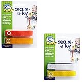 Baby Buddy 4 Count Secure-A-Toy Toy Straps, Orange/Gold/Yellow/White by Baby Buddy [並行輸入品]