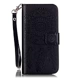 UNEXTATI iPhone 6 Plus / iPhone 6s Plus ケース PUレザー 手帳型ケース カバー カード収納 ストラップ 付き Apple iPhone6 Plus / iPh