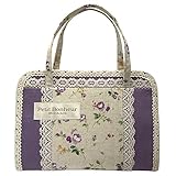 IROHAcloth(イロハクロス) Petit Rose パープル ジャバラ式ラウンドファスナーマルチケース Sサイズ 母子手帳ケース