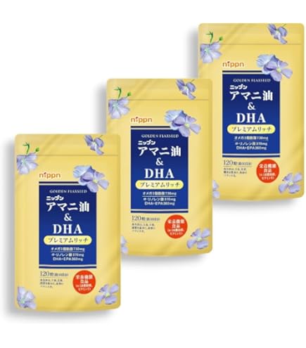 ニップン　アマニ油&DHAプレミアムリッチ120粒×6袋まとめて　新品 Amazon | アマニ油&DHA プレミアムリッチ 120粒(約30日分)× 2袋セット