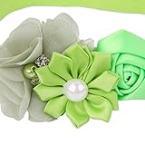 【ノーブランド品】 キッズ 赤ちゃん ヘアアクセサリー ヘアバンド ヘッドバンド 写真撮影 小道具 髪飾り 出産祝い グリーン