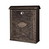 ポスト 郵便受け 郵便ポスト 大型配達物対応 ボスク シンプル 左入れ前出し 黒艶消し＋ブロンズ古美仕上げ