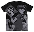 らんま1/2 シャンプーオールプリント Tシャツ ブラック Lサイズ
