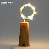 6pcs 2 M 20ledマイクロLED銅ワイヤ文字列ライトワインボトルコルクストッパーVineランプフェアリーStarryランプDIYウェディングクリスマス(ホワイト)