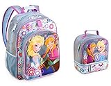 Disney Elsa & Anna Frozen Backpack & Lunchbox 2 Item Bundle [並行輸入品]
