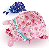 eclat kids(エクラ キッズ） 迷子 飛び出し 防止 紐 ハーネス 付き ベビー おでかけ リュック サック バッグ (ピンク)