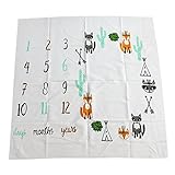 Huele Baby Monthlyマイルストーン毛布新生児Monthly写真Photo Props for Boys Girls