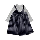 BREEZE(ブリーズ) キャミワンピ×モックネックTシャツ（2Pセット）　ネイビーブルー　120cm
