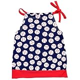 一意Baby Girls Baseball枕カバードレス US サイズ: 4t カラー: ブルー