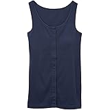 [ニッセン] インナー タンクトップ 肌着 前開き 綿100％ 丈長め レディース 授乳 入院