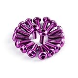 RaiFu 六角ソケット 10個 M3 * 6/8/10 ボタン ラウンドヘッド アルミ合金 六角ソケット キャップ スクリュー 工業用 パープル 10pcs M3*10