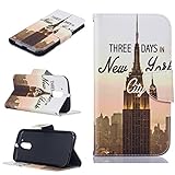 Moto G4 ケース カバー UNEXTATI 高品質 PUレザー 手帳型 ケース 財布型 ウォレット型 衝撃吸収 保護カバー カード収納 ホルダー 横開 スタンド機能 マグネット開閉式 シリコンカ