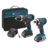 Bosch CLPK244-181 18-volt Lithium-Ion 2-Tool Combo Kit with 1/2-Inch Hammer Drill/Driver, Impact Dri