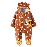 Zhhlinyuan Fashion Baby Kids Animal ブレーク Jumpsuit Bodysuit Flannel Clothes