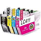 YUUSHA LC411 Brother 互換インク 4色セット LC411-4PK ブラザー 対応 互換インクカートリッジ 対応型番: DCP-J1800N DCP-J926N-W DCP-J926N-B DCP-J526N MFC-J904N MFC-J739DN MFC-J739DWN MFC-J939DN MFC-J939DWN