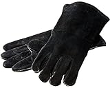 Lodge 14.5 Leather Outdoor Cooking Gloves - Heat Resistant Gloves for Cast Iron Cooking [並行輸入品]