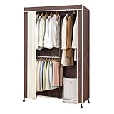 カバー付きハンガー  クローゼット ワードローブ 衣類収納 (120cm幅 ２段掛)