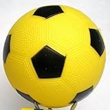 【マイカラーボール】 カラーサッカーボール 凹凸アリ 6インチ 黄色 6個セット