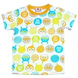 【本体綿100％】【冷感背当】2017年 夏物 アンパンマン 天竺 総柄 背当て付き Ｔシャツ Anpanman イエロー◇95cm