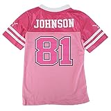Outerstuff Calvin Johnson NFLデトロイト・ライオンズMid TierファッションジャージーGirls Youth (7 – 16 ) L/10-12 ピンク