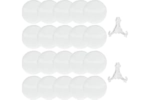 BTtime 缶バッジカバー 58mm対応 20枚入り 高い透明性 丸型 缶バッジ 収納 保護 保管 保護カバー 缶バッジ専用保護カバー 展示スタンド2個付き