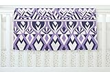 KESS InHouse Pom Graphic Design Tribal Simplicity II Purple White Fleece Baby Blanket 40 x 30 [並行輸入品