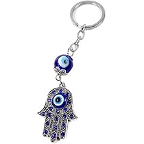 Amazon.co.jp: RUITASA 邪視 シルバー ハムサ キーチェーン