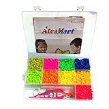 AteaMart DIYビーズ (キット内容: 5mm 2250ピース+1個ペグボード+9色アイロンペーパー) FORクリスマスギフトセット並行輸入品