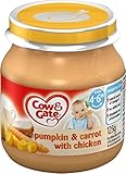 Cow & Gate Pumpkin & Carrot with Chicken 4mth+ (125g) チキン4Mth +と牛とゲートカボチャとニンジン（ 125グラム）