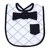 Trend Lab Dress Up Bowtie Bib, Versailles Black and White by Trend Lab [並行輸入品]