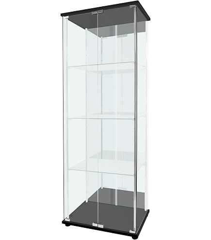 Amazon.co.jp: 塩川光明堂 ガラスケース ホワイト 41x24.5x100cm