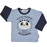 2016年 秋冬 ZOOMIC ズーミック レイヤード風 アップケ 長袖Ｔシャツ くま・パンダ 杢ブルー◇95cm