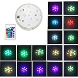 4個水中カラフルライト led防水ライト 水槽 ライト花瓶ランプ 水族館ライト プールライト　防水キャンドルライト　防水ライト　リモート付き　水族館LED照明器具　池/水槽/花瓶/金魚鉢に適用　カラフ