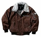 ［寅壱］ＴＯＲＡ【パイロットジャンパー】（2530シリーズ・取り外し衿ボア）《127-2530-124》 (LL, 72-トビ茶)