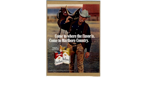 Amazon 1971年 マルボロ カウボーイ Marlboro タバコ 1970年代 アメリカ雑誌広告 インテリアポスターに たばこ広告 ホーム キッチン 通販