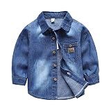EIMEI 男の子 ジャケット キッズ デニム 子供服 長袖 春秋 Gジャン カッコイイ (90cm)